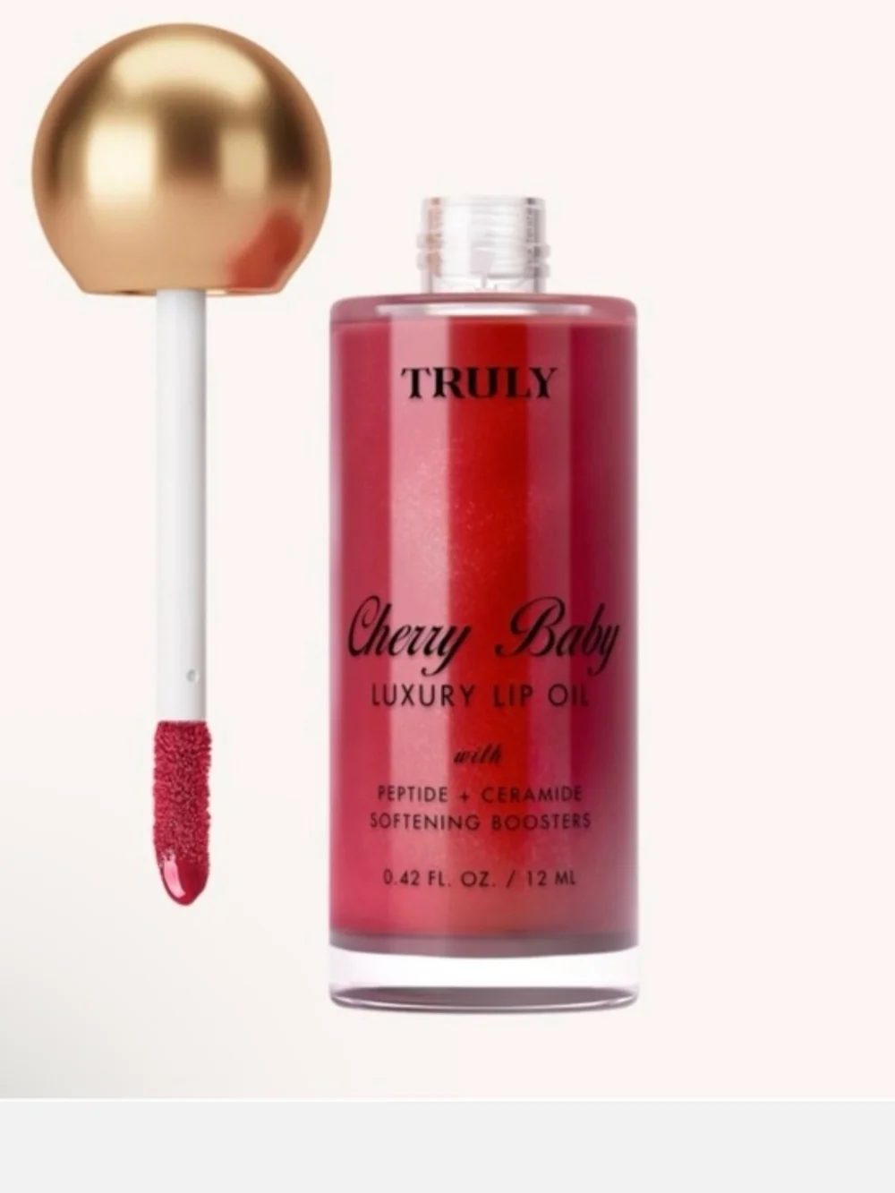 TRULY Cherry Baby Luxury Lip Oil - Cherry Red